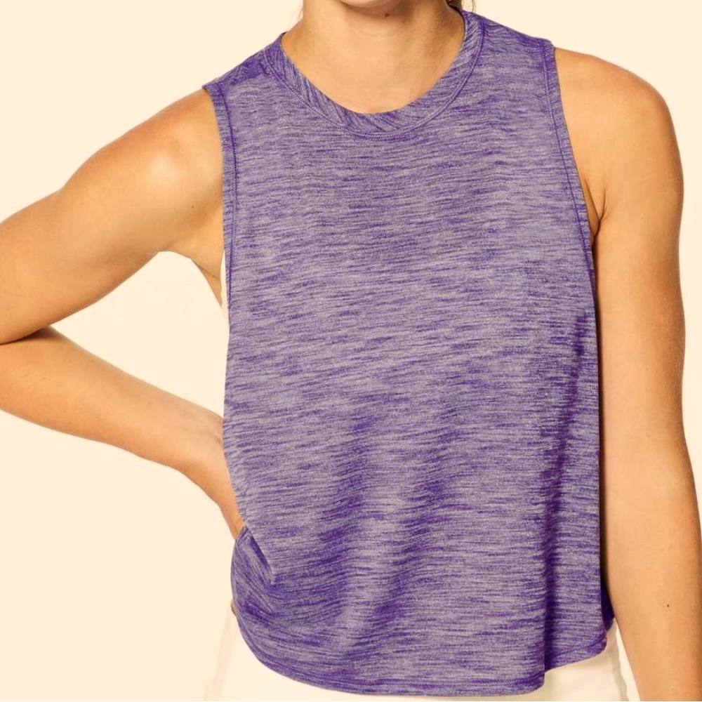 Lululemon Womens Shirt Heather Plum Lightweight Cardio Squad II Tank Top Size 6